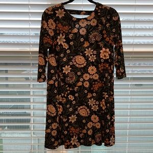 Ann Taylor Loft Floral Dress 3/4 Sleeve